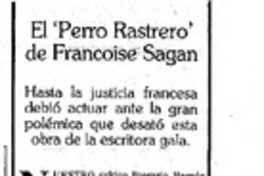 El Perro rastrero de Françoise Sagan