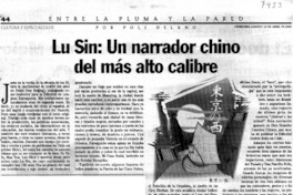 Lu Sin: Un narrador chino del más alto calibre