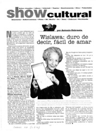 Wislawa: duro de decir, fácil de amar