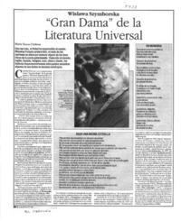 "Gran Dama" de la Literatura Universal