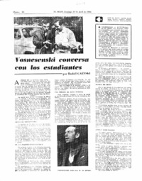 Vosnesenski conversa con los estudiantes