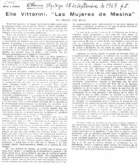 Elio Vittorini: "Las mujeres de Mesina"