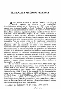 Homenaje a Nicéforo Vretakos.