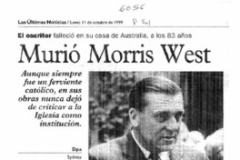 Murió Morris West.