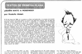 Quién mató a Rosendo?