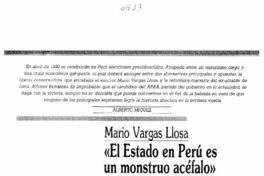 El Estado en perú es un monstruo acéfalo"