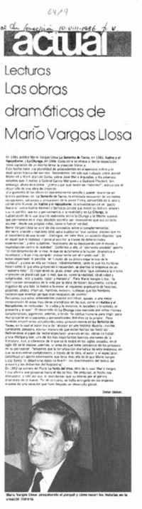 Las obras dramáticas de Mario Vargas Llosa