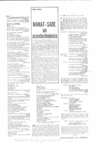 Marat-Sade un acontecimiento.