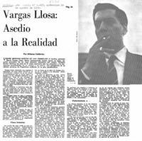 Vargas Llosa, asedio a la realidad