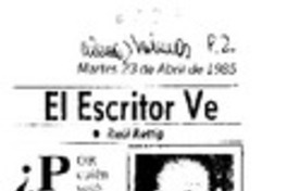 El escritor ve