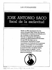 José Antonio Saco fiscal de la esclavitud