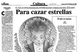 Para cazar estrellas en marzo se estrena diaporama de avanzada tecnología computacional sobre "El Principito"