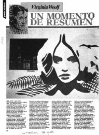 Virginia Woolf, un momento de resumen.
