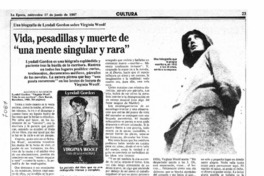 Vida, pesadillas y muerte de "una mente singular y rara"