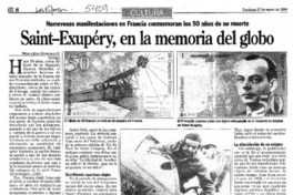 Saint-Exupéry, en la memoria del globo