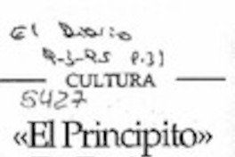 "El Principito" en reciente producción