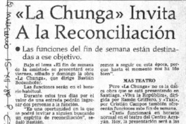 "La Chunga" invita a la reconciliación.