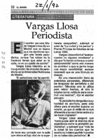 Vargas Llosa periodista.