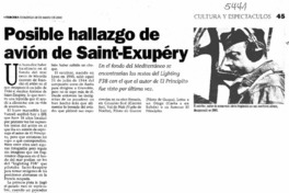 Posible hallazgo de avión de Saint-Exupéry