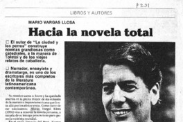 Hacia la novela total.