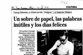 Un sobre de papel, las palabras inútiles y los días felices