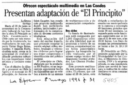 Presentan adaptación de "El Principito" Ofrecen ensayo mulimedia