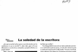La soledad de la escritora