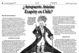 ¿Aeropuerto Antoine Exupéry en Chile?