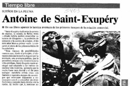 Sueños en la pluma Antoine de Saint-Exupéry