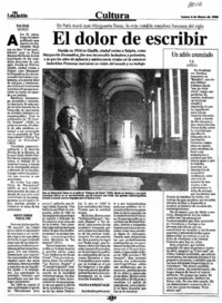 El dolor de escribir