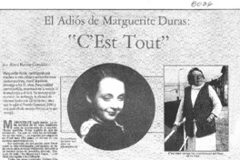 El adiós de Marguerite Duras, "C'est tout"