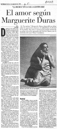 El amor según Marguerite Duras