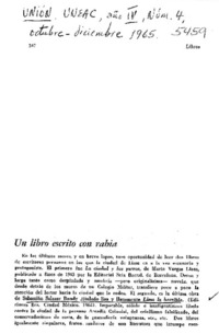 Un libro escrito con rabia