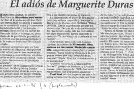 El Adiós Marguerite Duras.