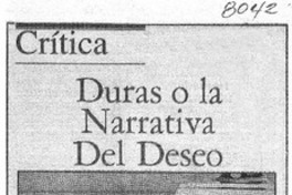 Duras o la narrativa del deseo