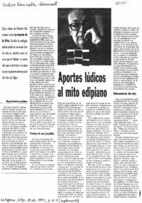 Aportes lúdicos al mito edipiano