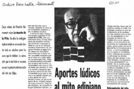 Aportes lúdicos al mito edipiano