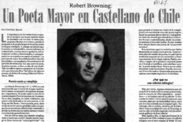 Un poeta mayor en Castellano de Chile