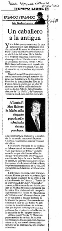 Un caballero a la antigua