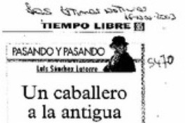 Un caballero a la antigua