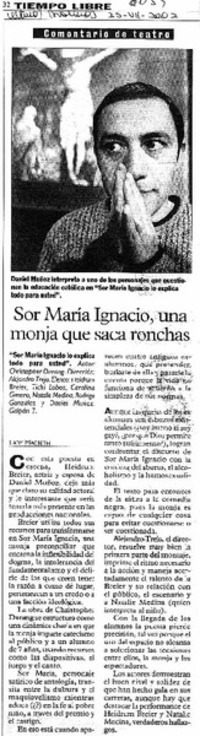 Sor María Ignacio, una monja que saca ronchas