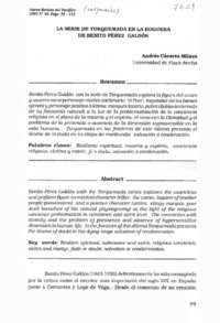 La serie de torquemada en la hoguera de Benito Pérez Galdós