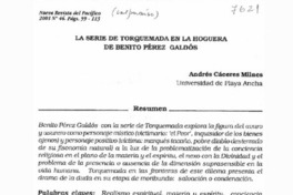 La serie de torquemada en la hoguera de Benito Pérez Galdós