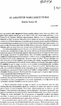 El amante de Marguerite Duras