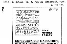 Entrevista con Marguerite Duras