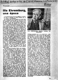 Ilia Ehrenburg, una época.