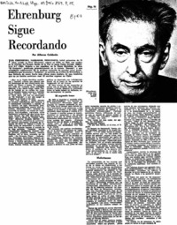 Ehrenburg sigue recordando