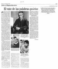 El vate de las palabras quietas