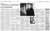 Prefiero el insomnio a la anestesia"