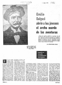 Emilio Salgari abrió a los jóvenes el ancho mundo de las aventuras